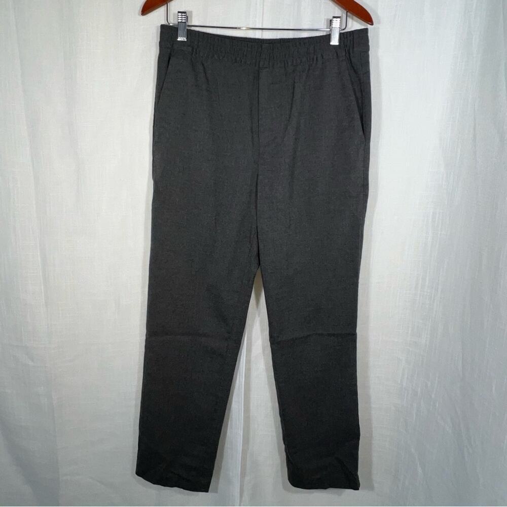 H&M Grey Regular Fit Comfort Waist Trouser Slacks With Pockets Sz S